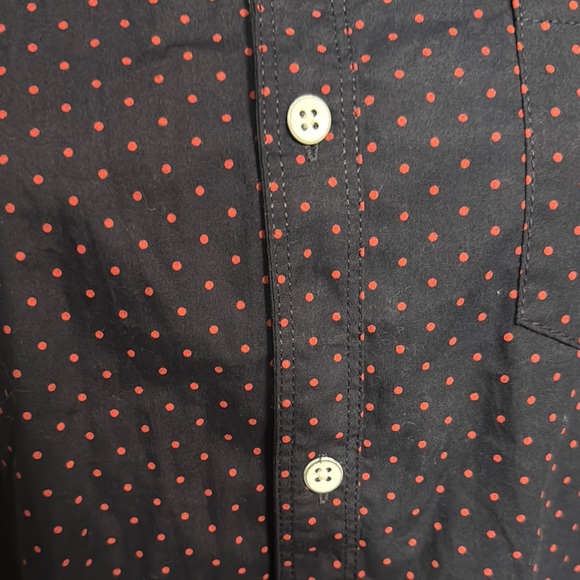 Men's Navy Blue Pattern Button-down Shirt by PD&C Size Medium - Picture 5 of 12